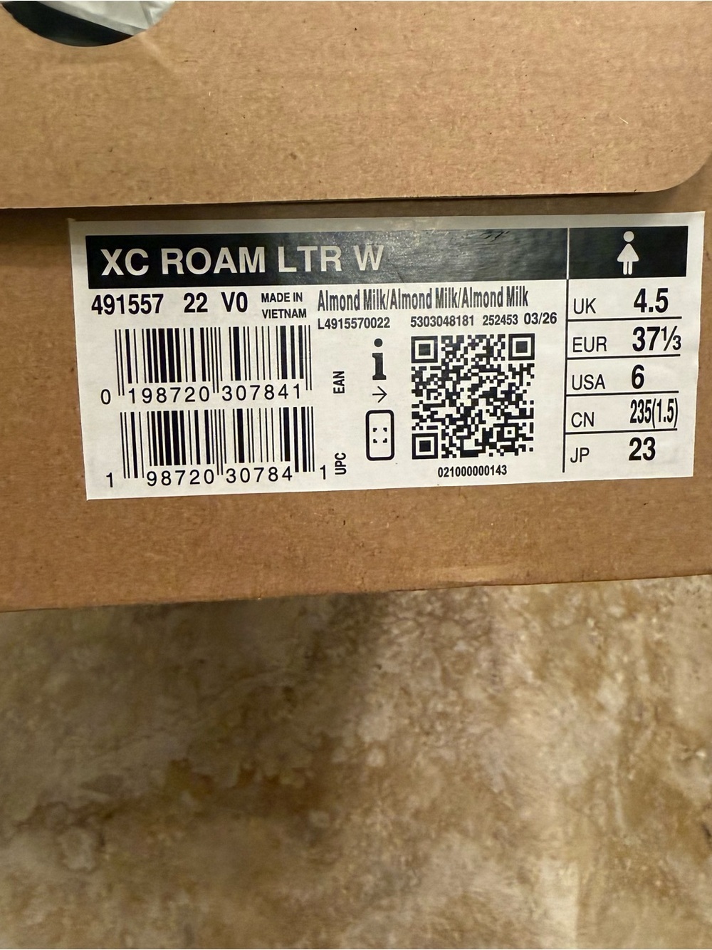 Salomon XC Roam Leather Size 6 Almond Milk - Picture 16 of 17